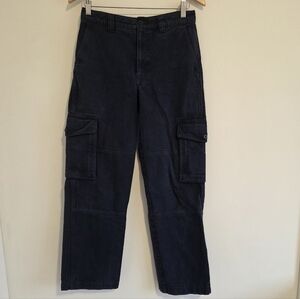 Aritzia TNA Navy Blue Troop Cargo Pants